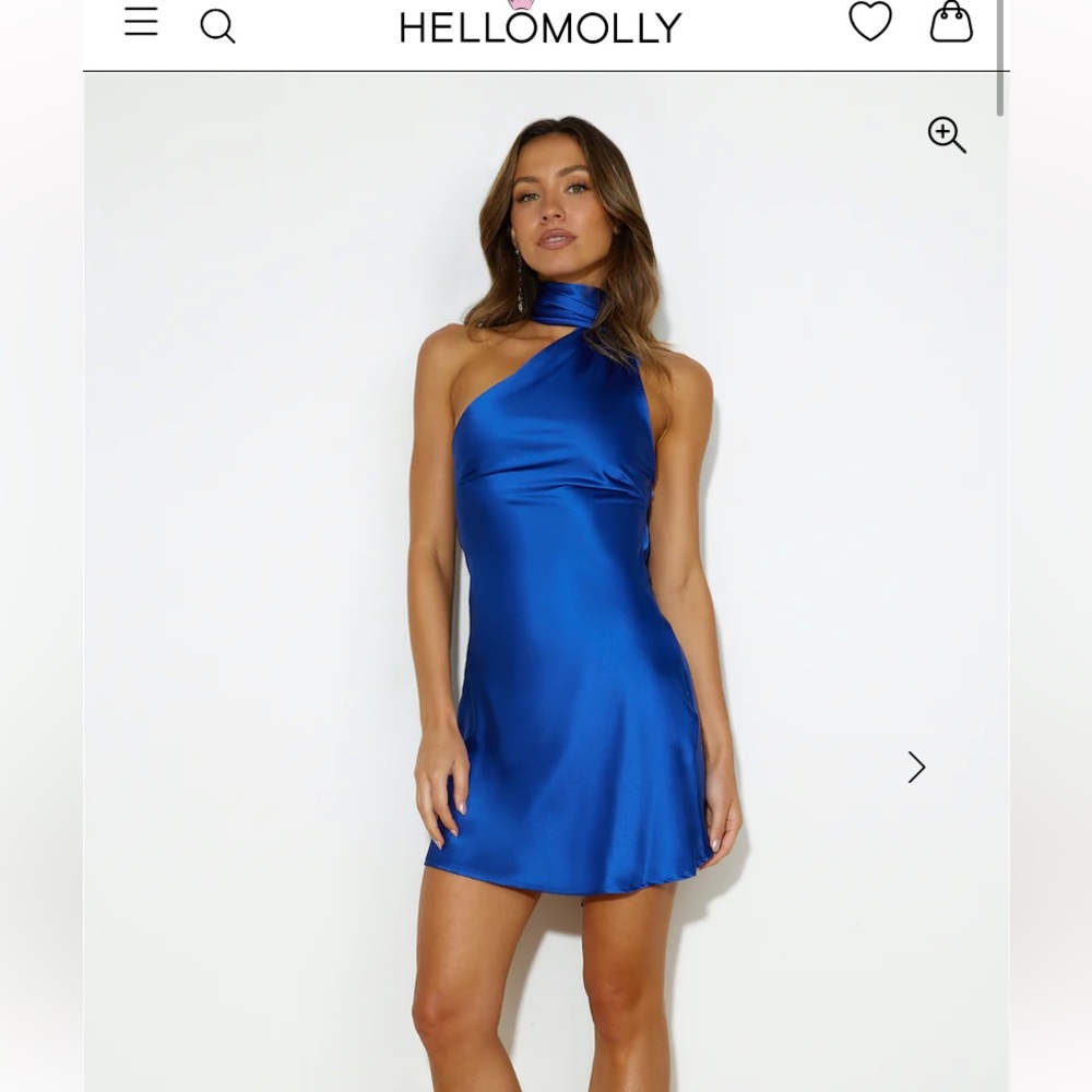 Hello Molly cobalt mini dress